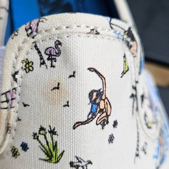 Vans "Off The Wall" Slip-ons - Surfer design - Blue Ultracush insole RARE?  Wm 7 - Picture 5 of 7